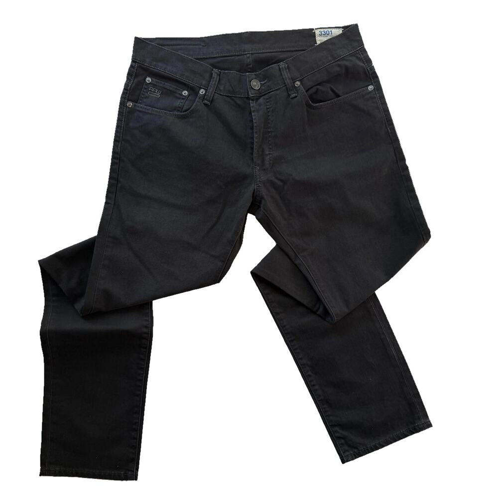 G-Star Raw 3301 Super Slim Jeans Anthracite Black Size 34x34